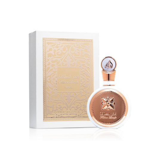 LATTAFA – FAKHAR parfum met flacon en verpakking – een verfijnde damesgeur met bloemige hartnoten en een sensuele, warme finish