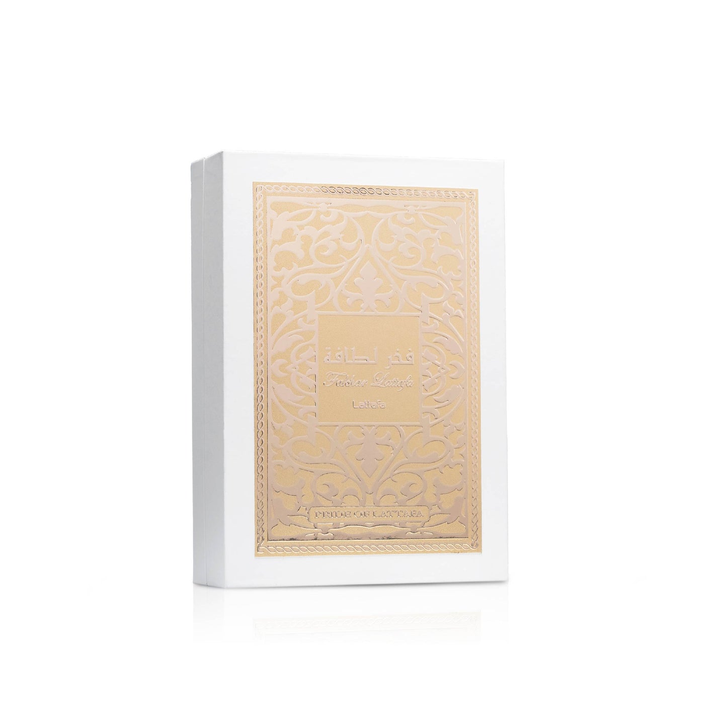 LATTAFA – FAKHAR parfumverpakking gesloten – een luxueuze geurpresentatie met elegante bloemen, aardse warmte en vrouwelijke charme