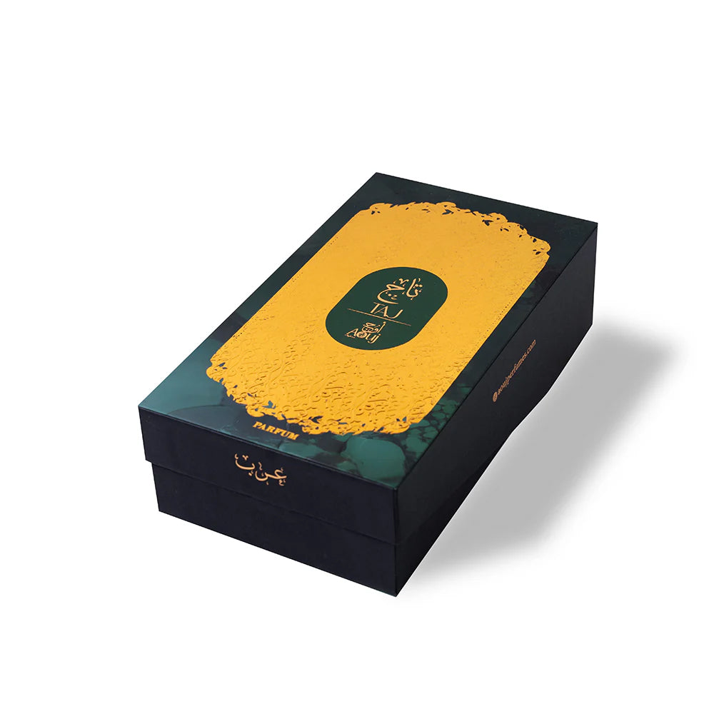 AOUJ – TAJ parfumverpakking gesloten – een exclusieve geur in een stijlvolle presentatie, perfect als luxe geschenk