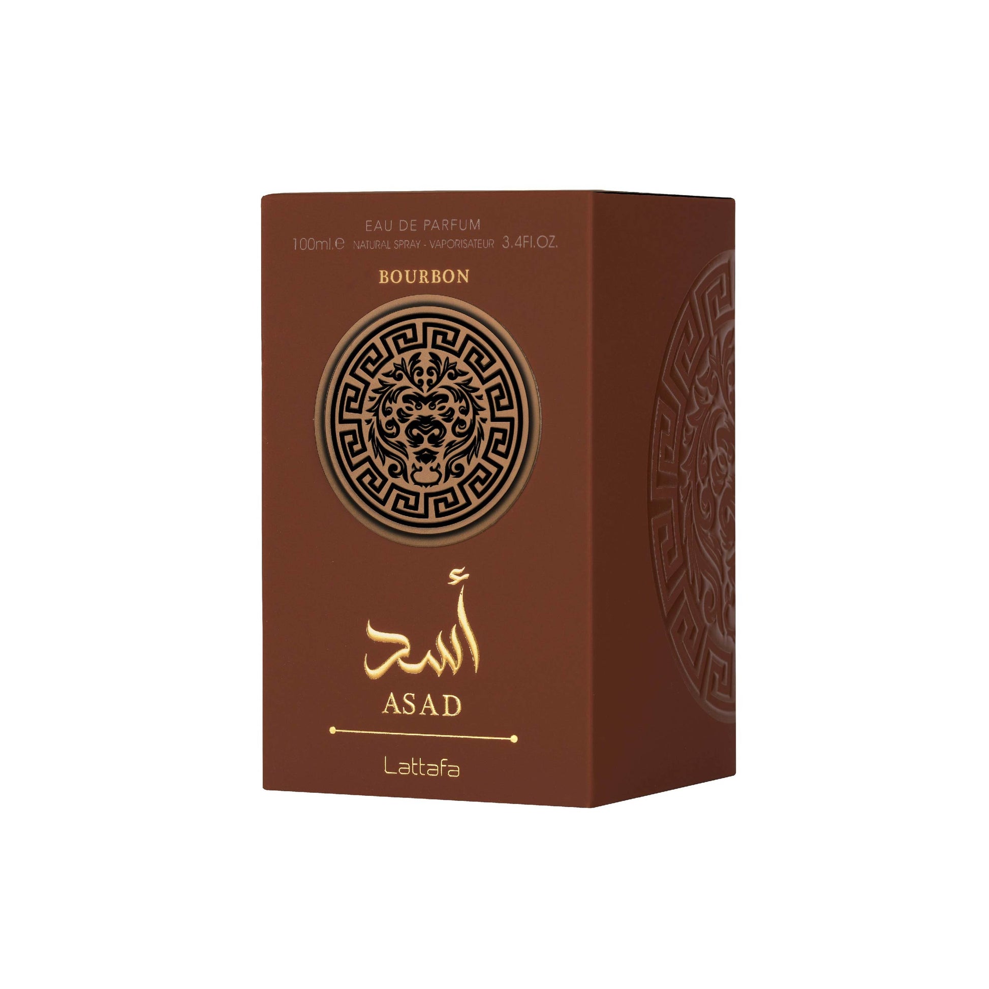LATTAFA – ASAD BOURBON parfum met flacon en verpakking – een elegante geur met kruidige topnoten en een warme, sensuele basis