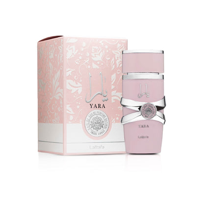 LATTAFA – YARA parfum met flacon en verpakking – een elegante damesgeur met bloemige topnoten, tropische harttonen en een warme, gourmand basis
