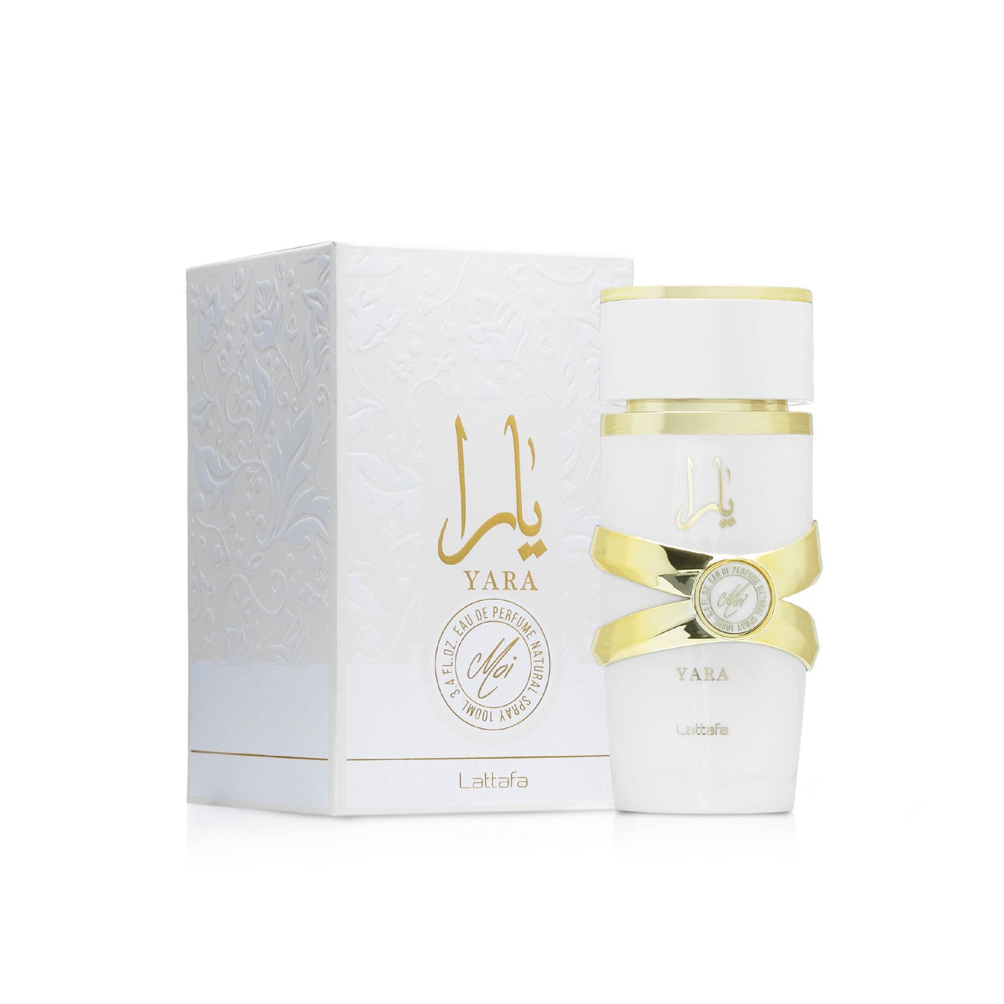 LATTAFA – YARA MOII parfum met flacon en verpakking – een verfijnde damesgeur met fruitige frisheid, zachte bloemen en een warme vanillebasis