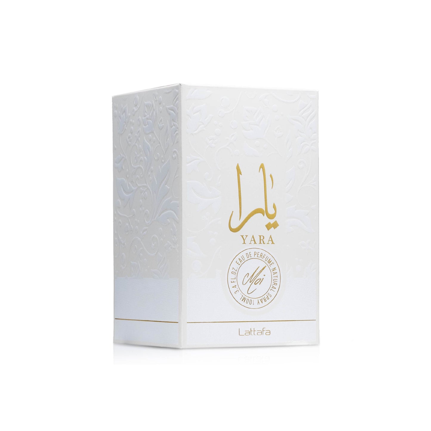 LATTAFA – YARA MOII parfumverpakking gesloten – een luxe en romantische geurpresentatie met peer, jasmijn en sensuele patchouli