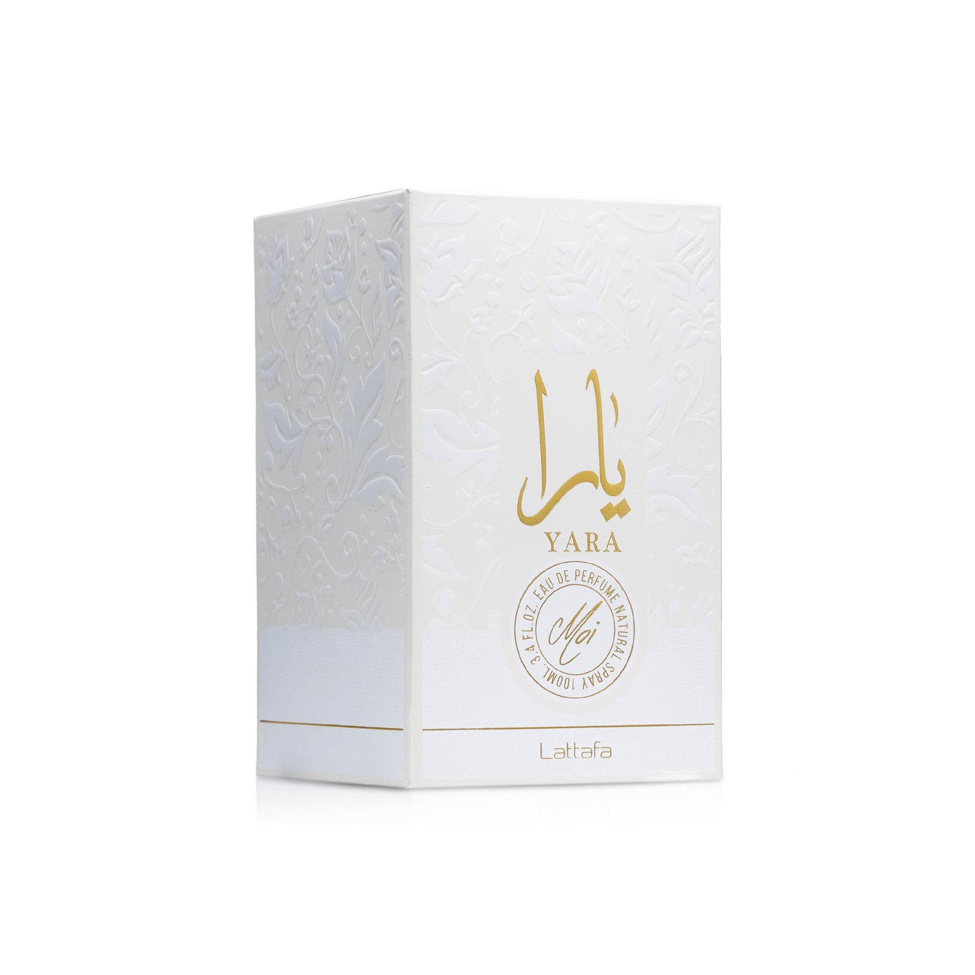 LATTAFA – YARA MOII parfumverpakking gesloten – een luxe en romantische geurpresentatie met peer, jasmijn en sensuele patchouli