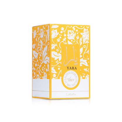 LATTAFA – YARA TOUS parfumverpakking gesloten – een luxe geurpresentatie met exotische vruchten, zachte bloemen en een romige vanille-afwerking