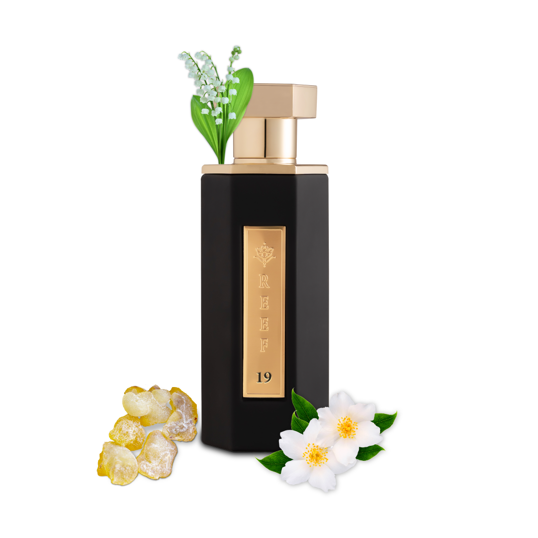 REEF – 19 parfum met roze lelie, jasmijn en witte muskus – een bloemige en verfijnde geur met zachte, luxueuze diepte