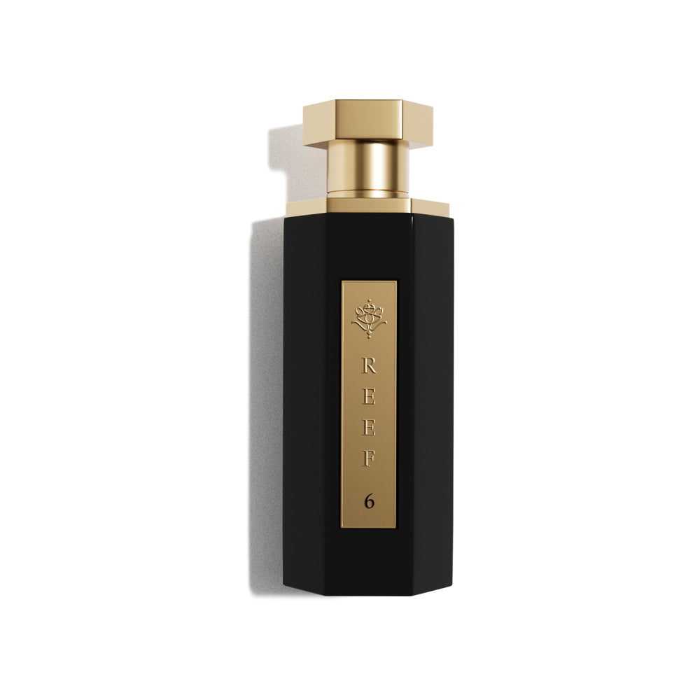 REEF – 6 unisex parfumflacon op witte achtergrond met roos, citrus en musk – een frisse en sensuele geur